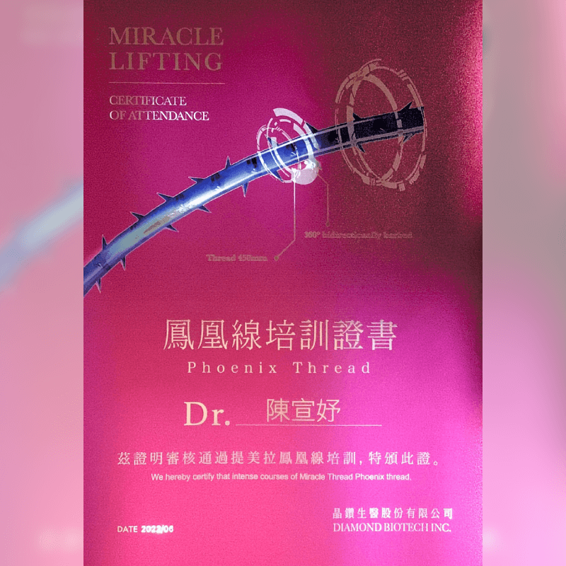 提美拉鳳凰線-培訓證書-新竹正顎手術推薦