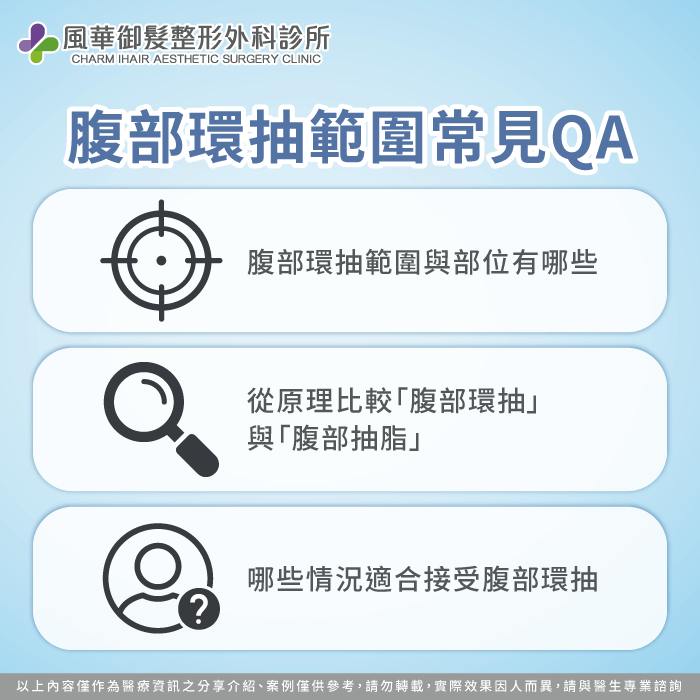 腹部環抽範圍有哪些-腹部環抽範圍