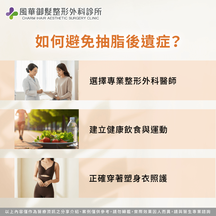 避免抽脂後遺症3大照護與預防方法 避免抽脂後遺症-抽脂有後遺症嗎